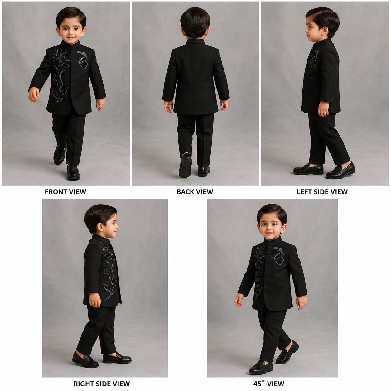 Pre Order: Black Embroidered Sherwani And Pant