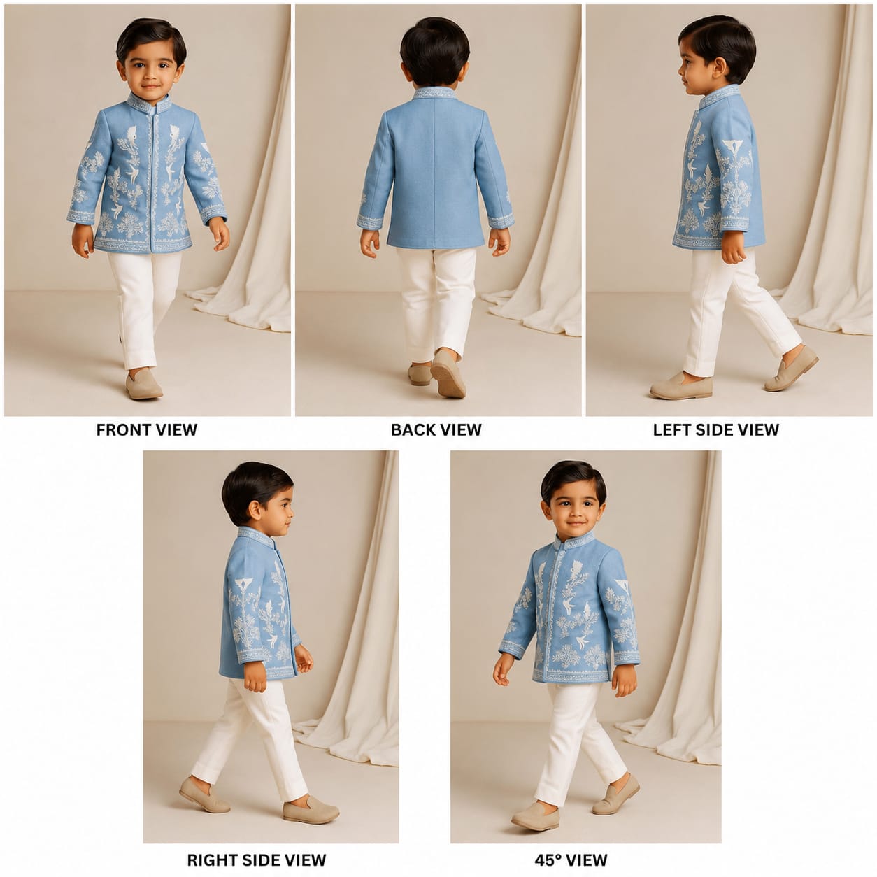 Pre Order: Bird Embroidered Sherwani And Pant