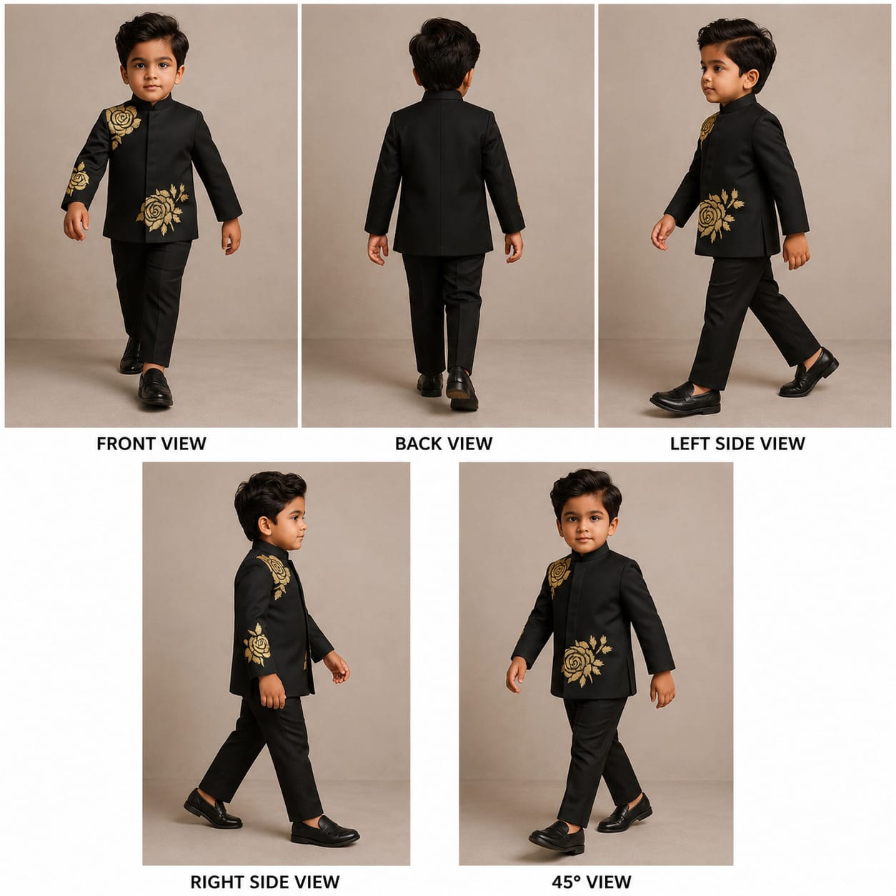 Pre Order: Black Embroidered Sherwani And Pant