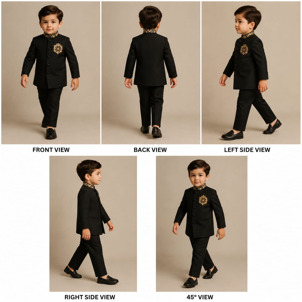 Pre Order: Black Embroidered Sherwani And Pant