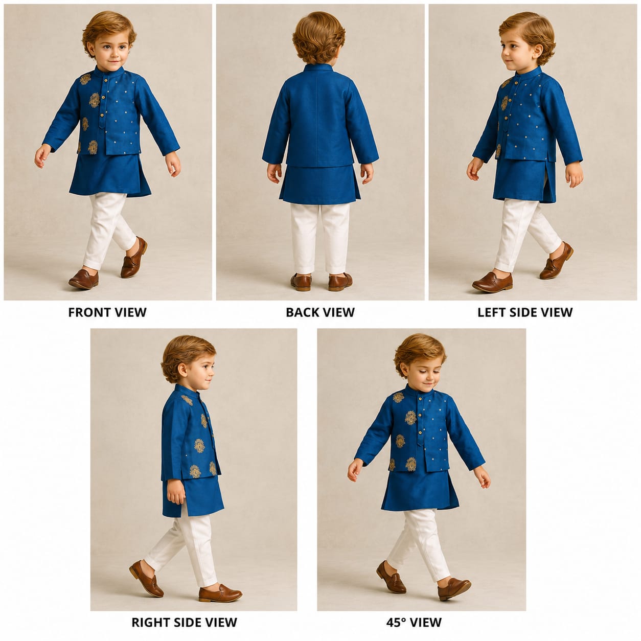 Pre Order: Faux Jacket Style Embroidered Kurta With Pyjama
