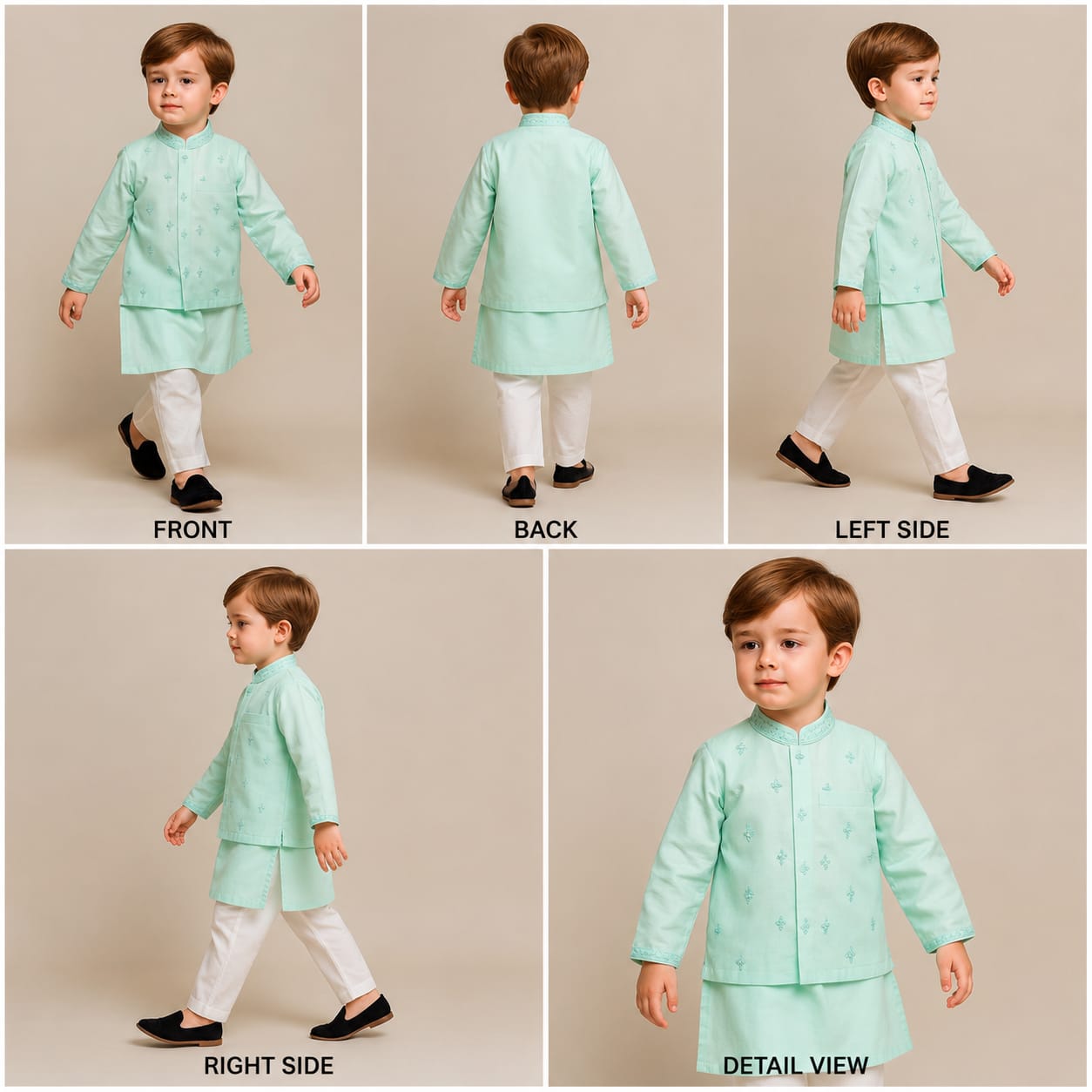 Pre Order: Kurta With Faux Mirror Jacket And Pyjama