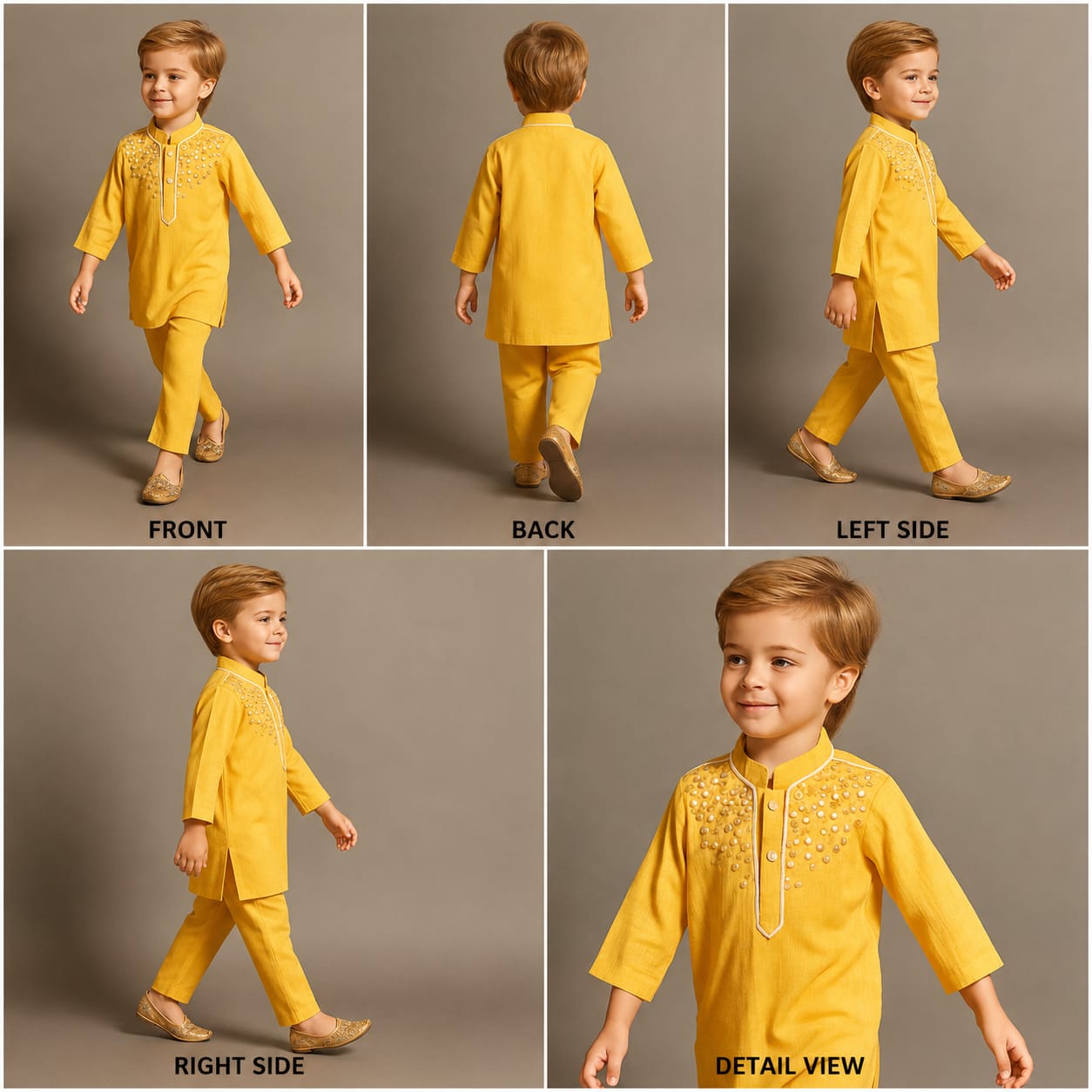Pre Order: Beads And Mirror Work Kurta With Pyjama