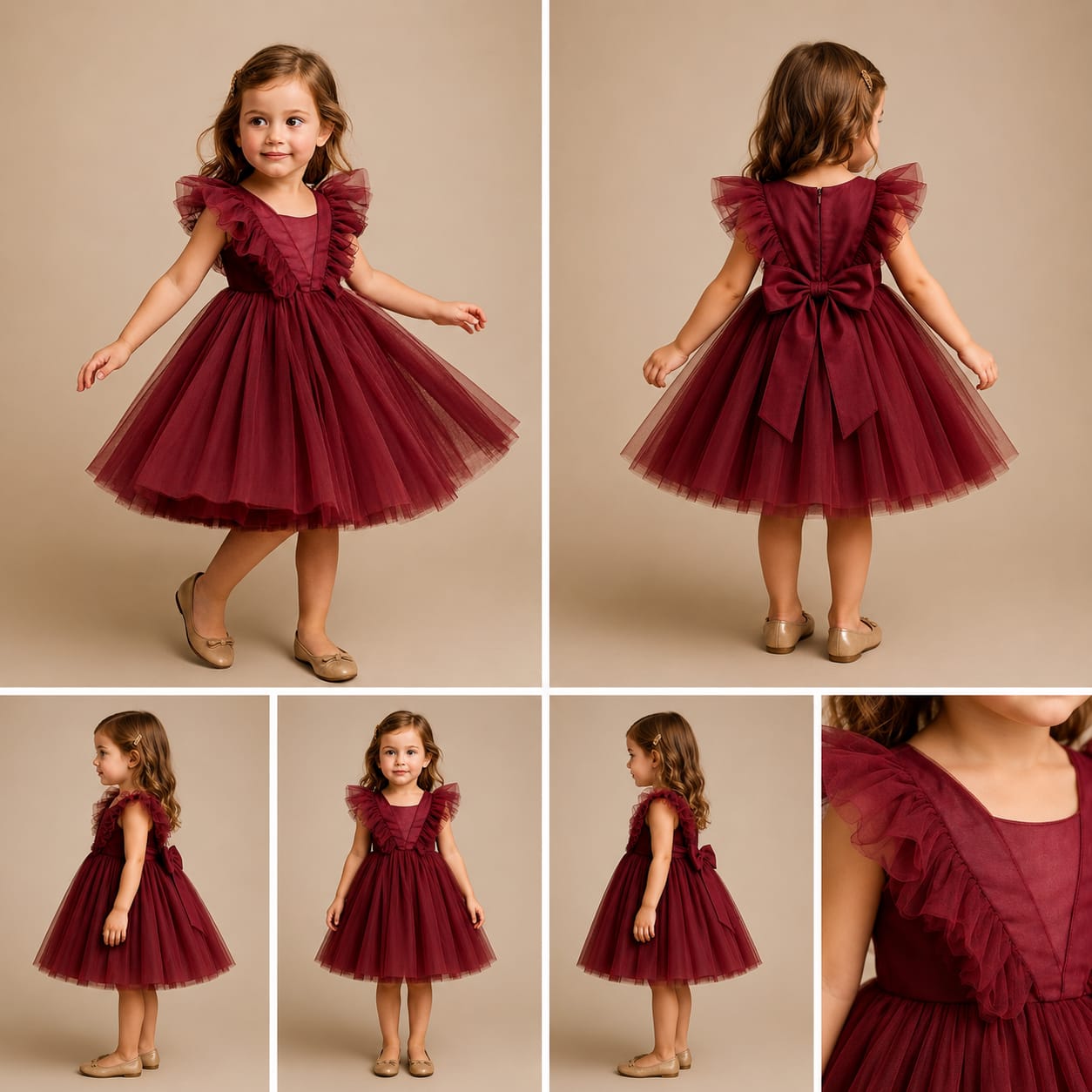 Pre Order: Gorgeous Wine Ruffle High Low Dress