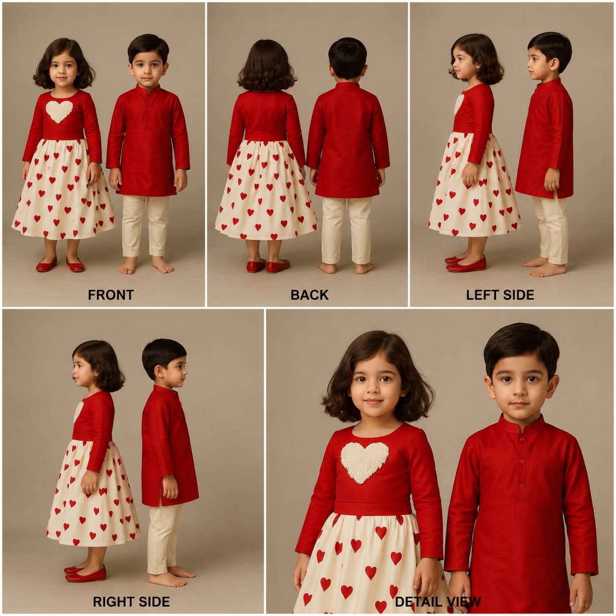 (Boy) Pre Order: Basic Red Kurta And Pyjama Set