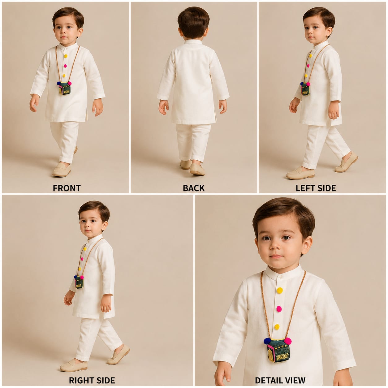Pre Order: White Embroidered Kurta And Pyjama