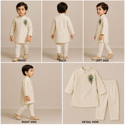 Pre Order: Mor Pankh Embroidered Kurta And Pyjama
