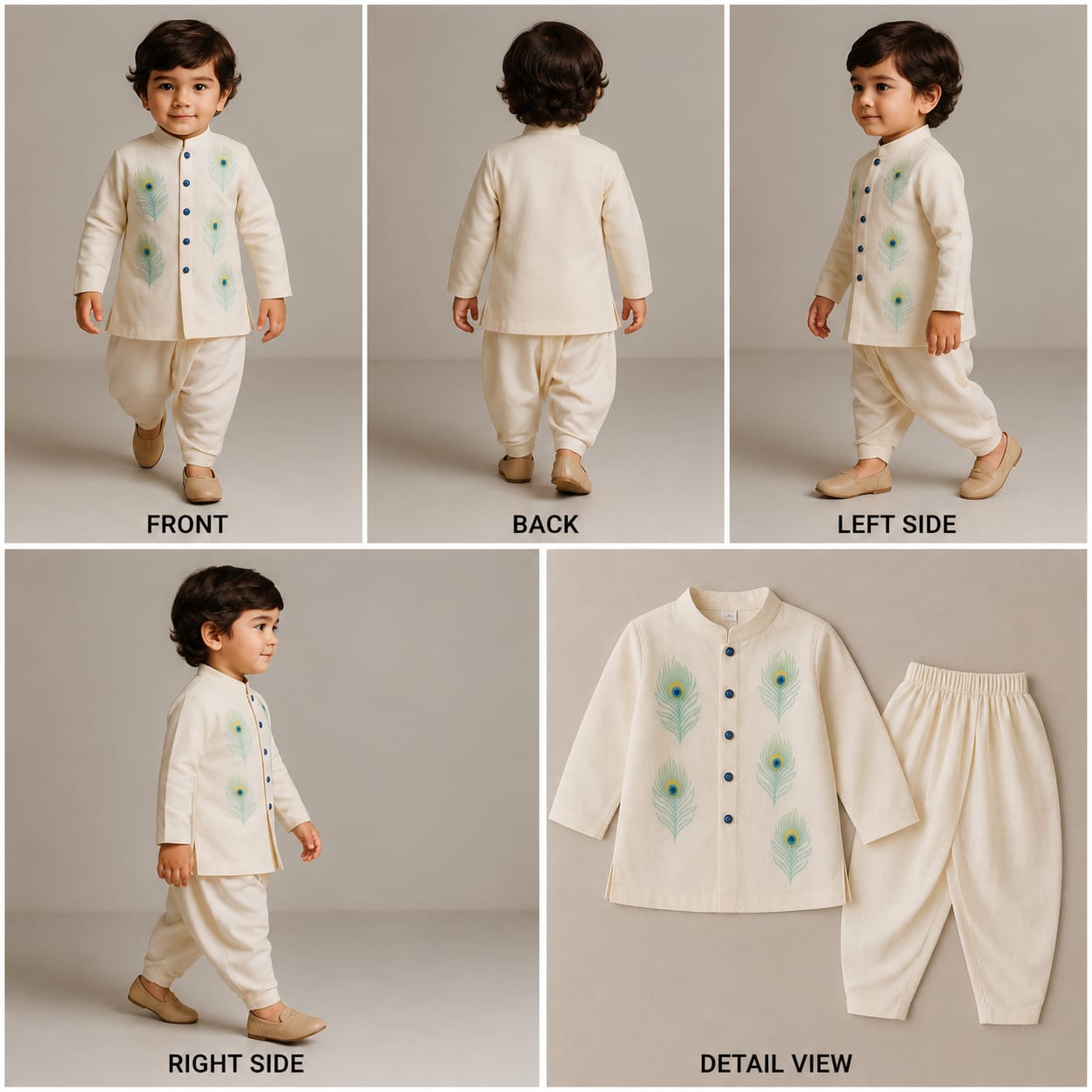 Pre Order: Mor Pankh Embroidered Dhoti Kurta