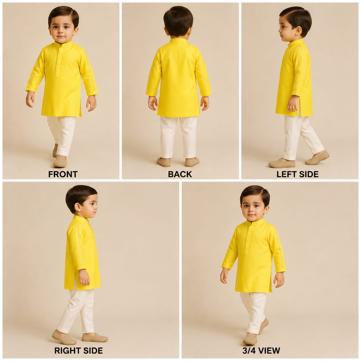 Pre Order: Yellow Embroidered Kurta And Pyjama