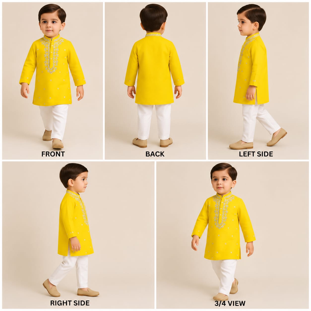 Pre Order: Mustard Embroidered Kurta and Churidar