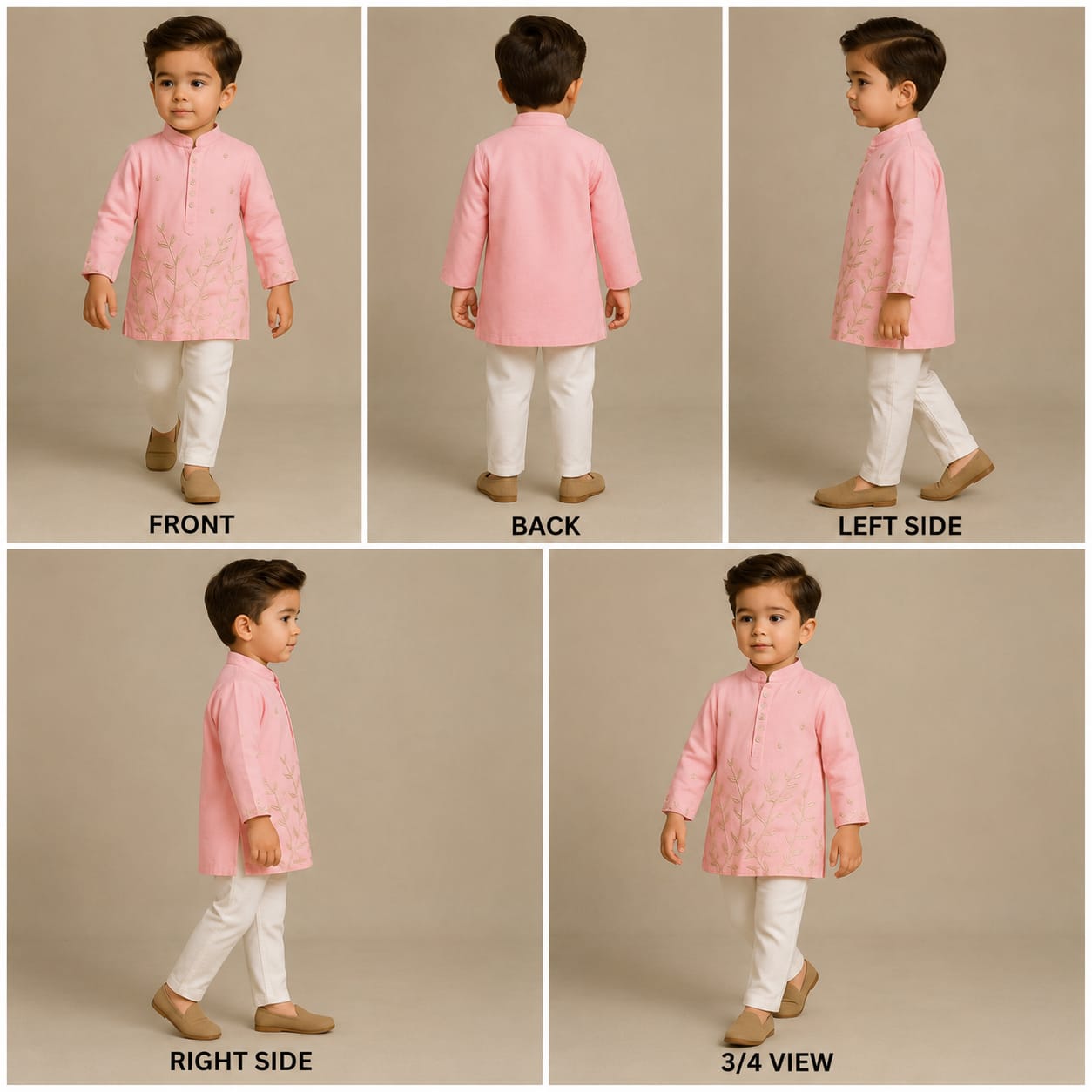 Pre Order: Pink Embroidered Kurta And Pyjama