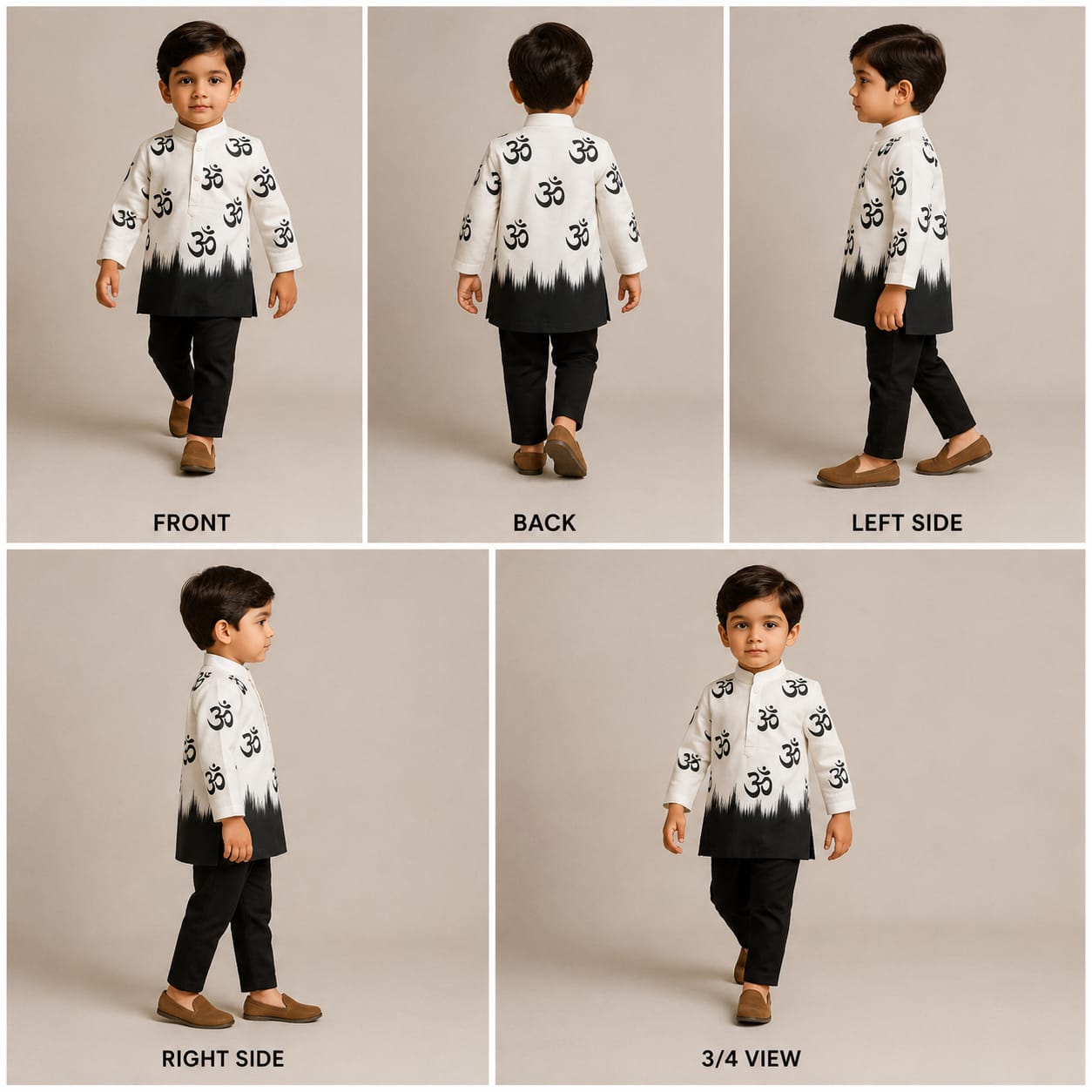 Pre Order: Dual Tone Printed Embellished Kurta And Pyjama