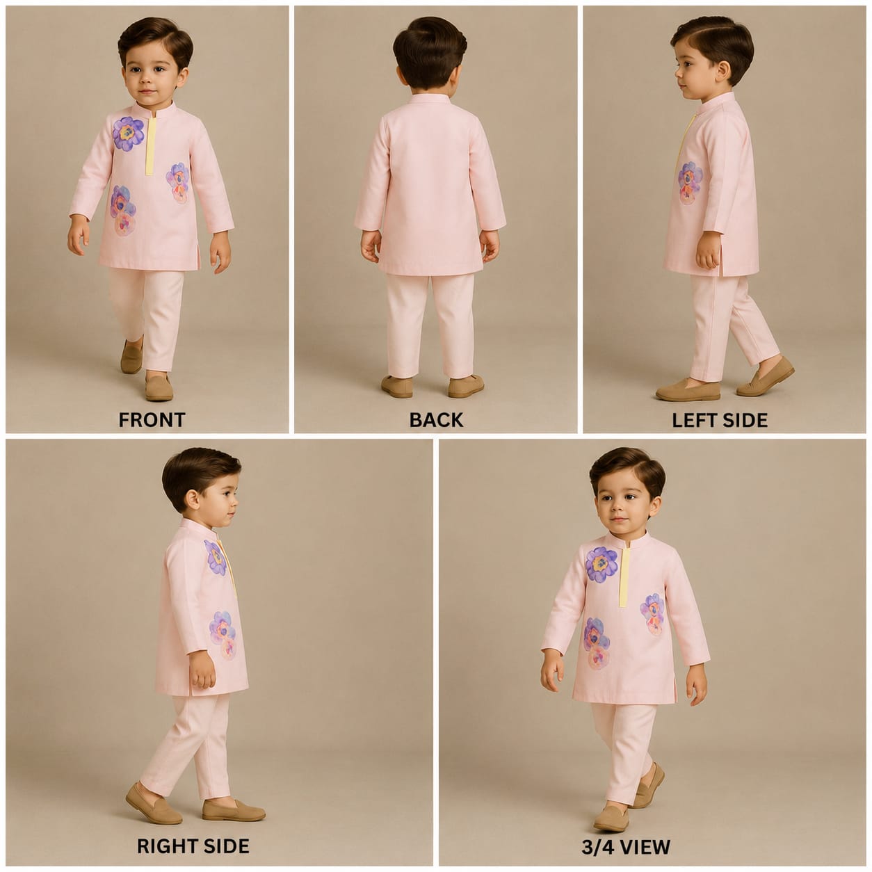 Pre Order: Kurta With hand painted work And Pyjama