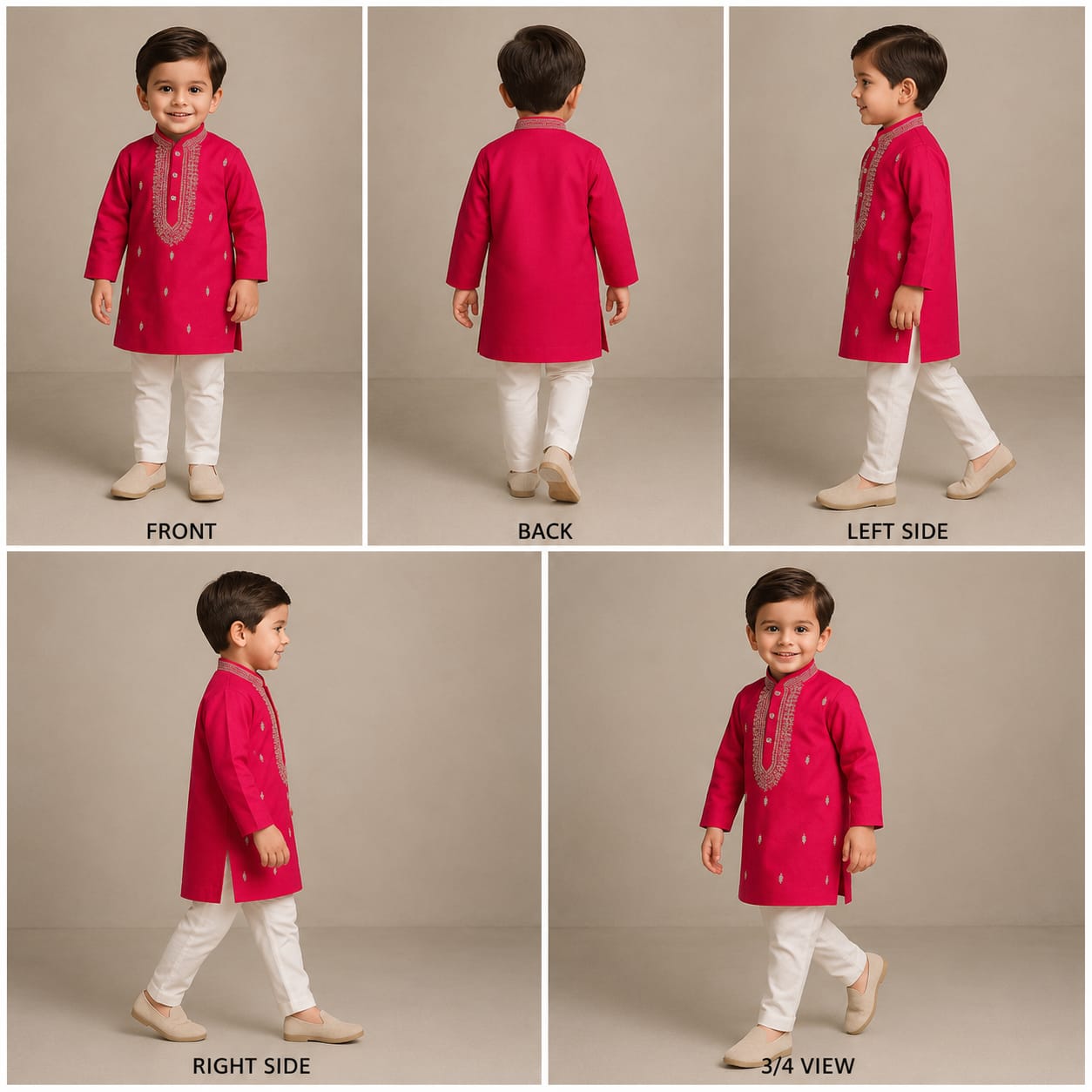 Pre Order: Embroidered Pink Kurta With Churidar