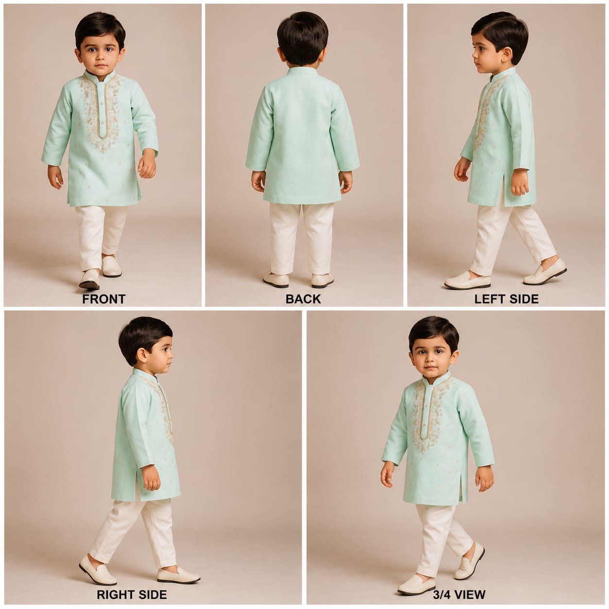 Pre Order: Blue Hand Embroidered Kurta And Churidar