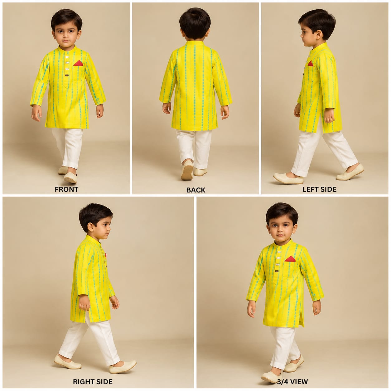 Pre Order: Yellow Printed Embellished Kurta With Pyjama