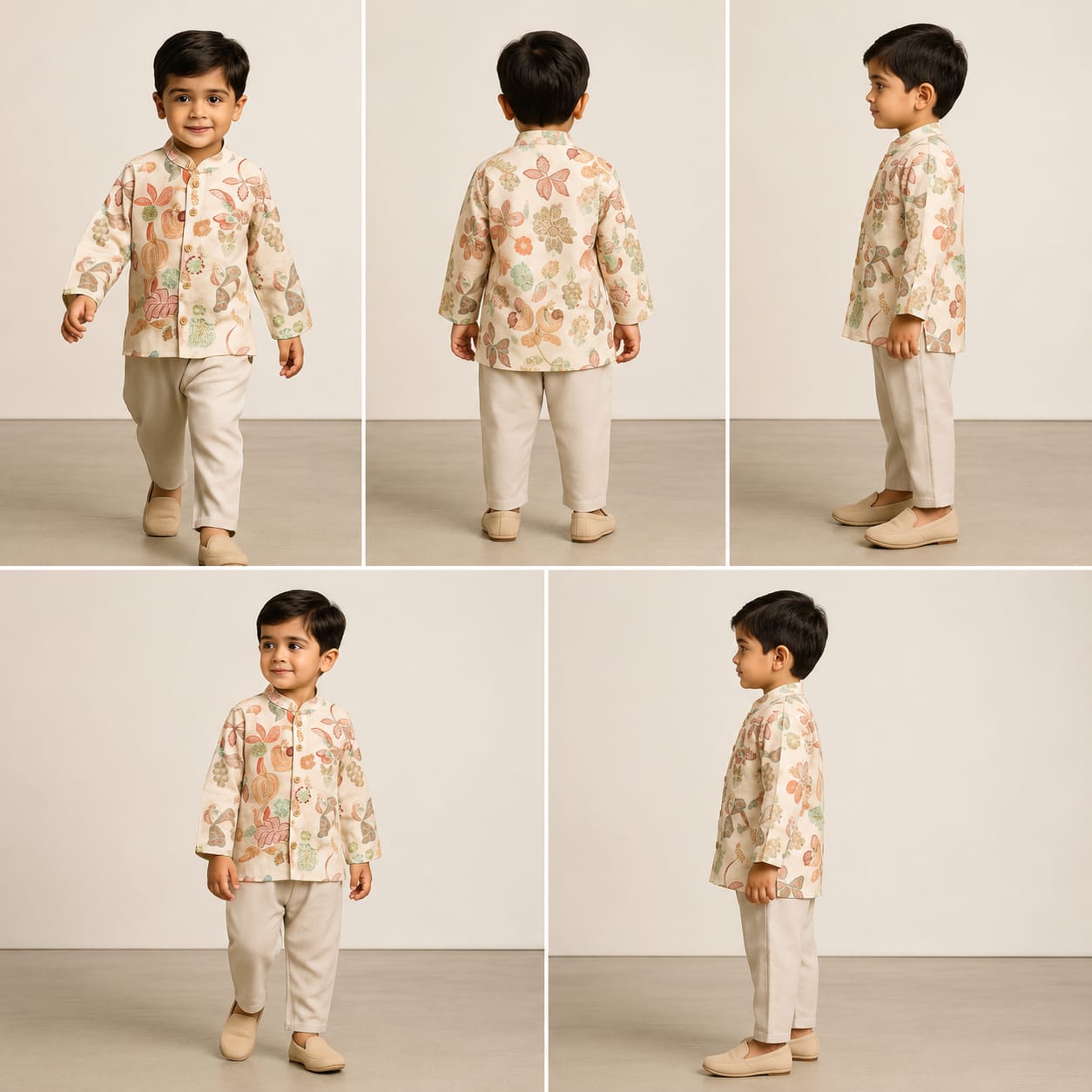 Pre Order: Multicolour Printed Kurta And Pyjama