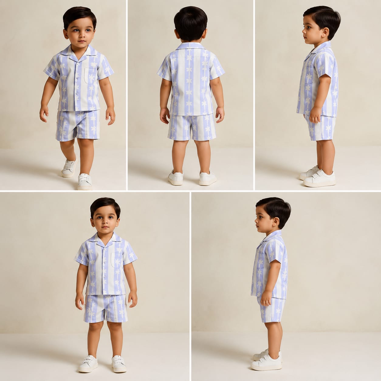 Pre Order: Front Open Shirt And Dual Pockets Detail Shorts