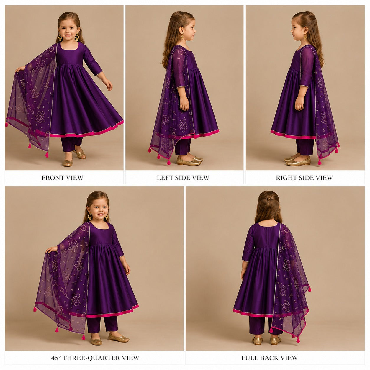 Pre Order: Purple Anarkali with Dupatta