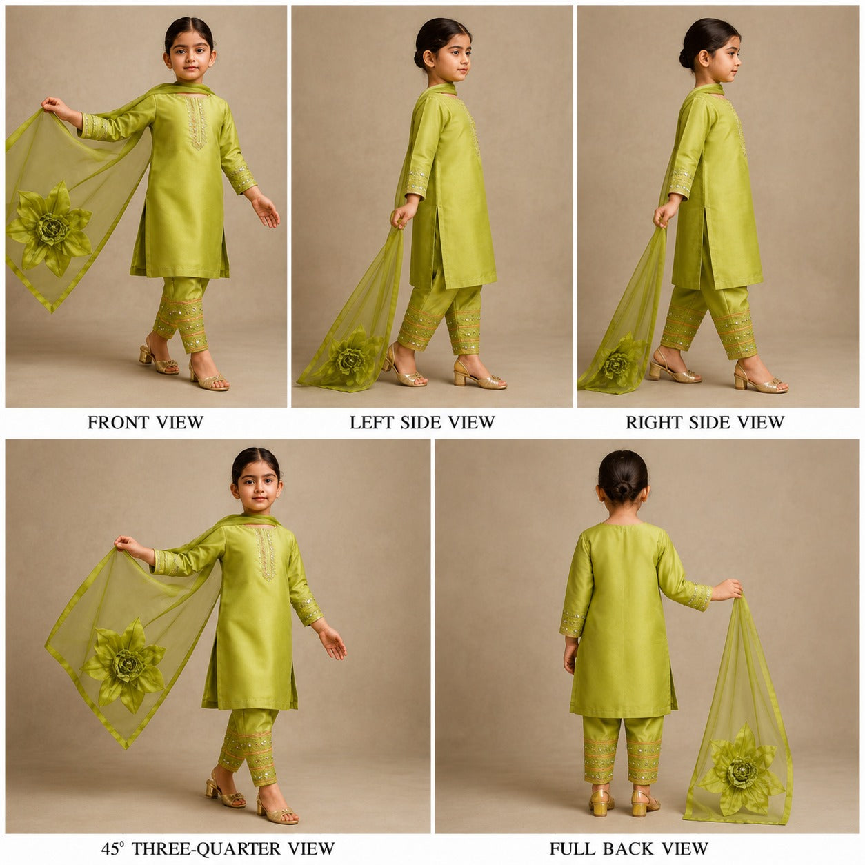 Pre Order: Gulbahar Green Kurta Set