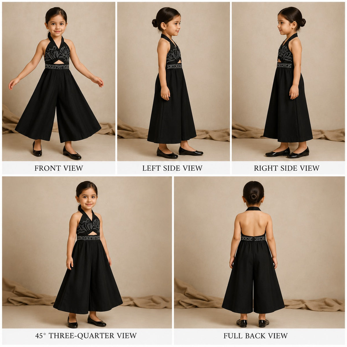 Pre Order: Black Halter Neck Jumpsuit
