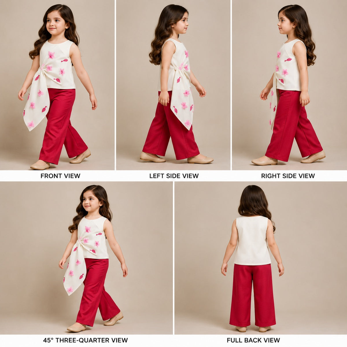 Pre Order: Over Sized Bowie Scuba Stylish Top And Fuchsia Pant