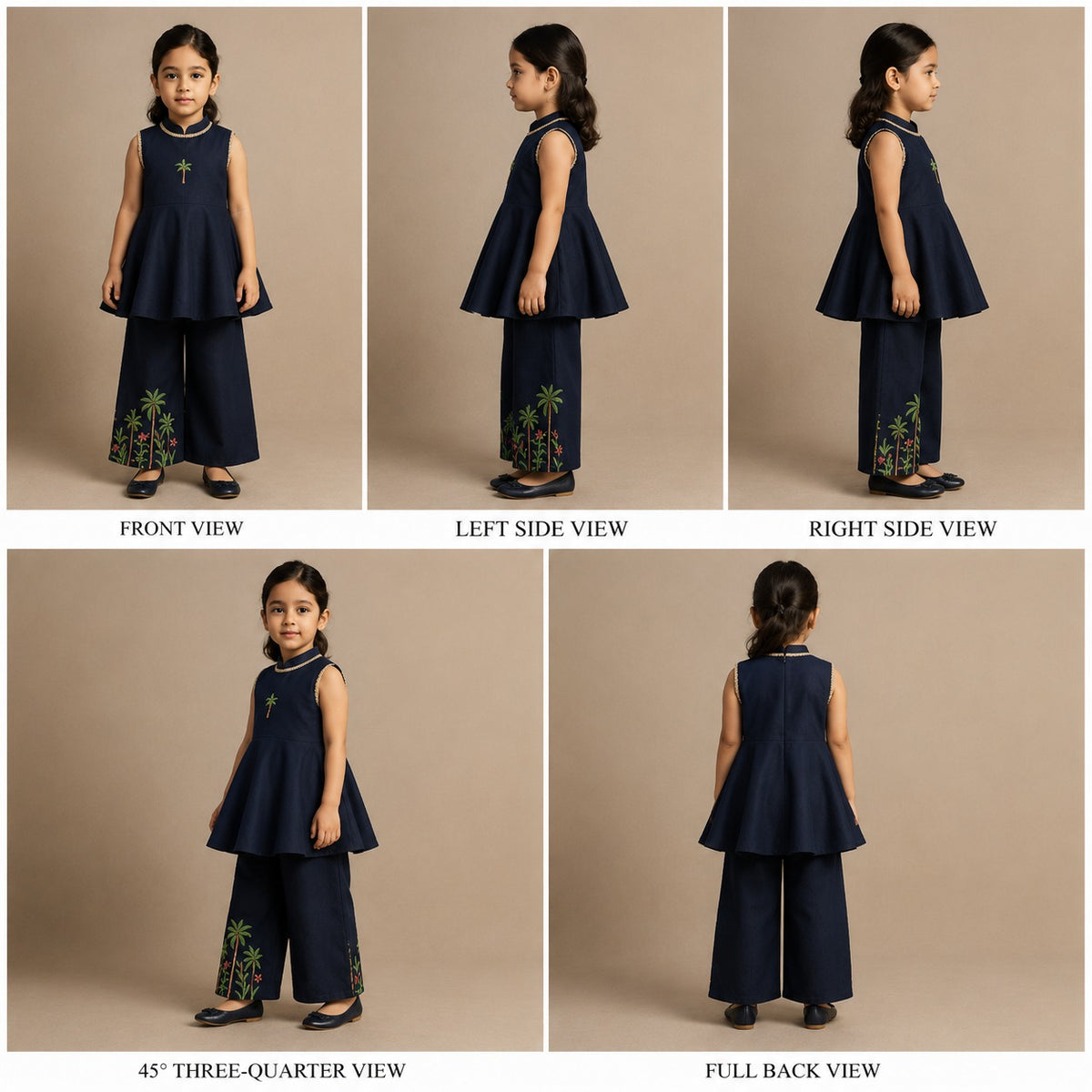 (Girl) Pre Order: Jungle Embroidered Jacket And Pant