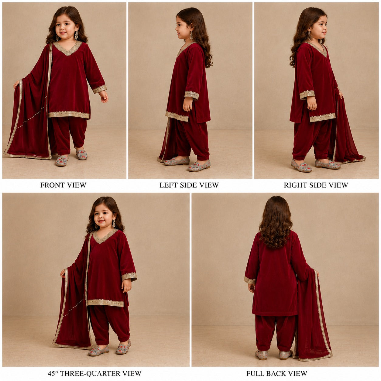 Pre Order: Pink Velvet Embroidered Dupatta Suit Set