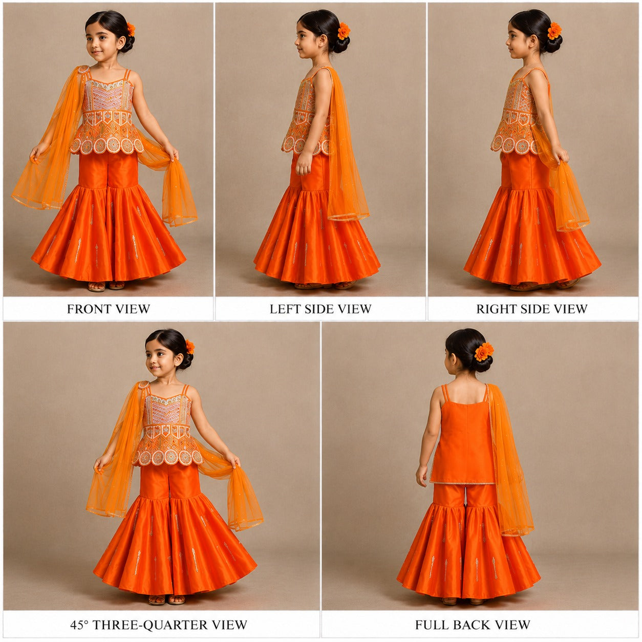 Pre Order: Exquisite Kurti With Flared Sharara And Choker Dupatta