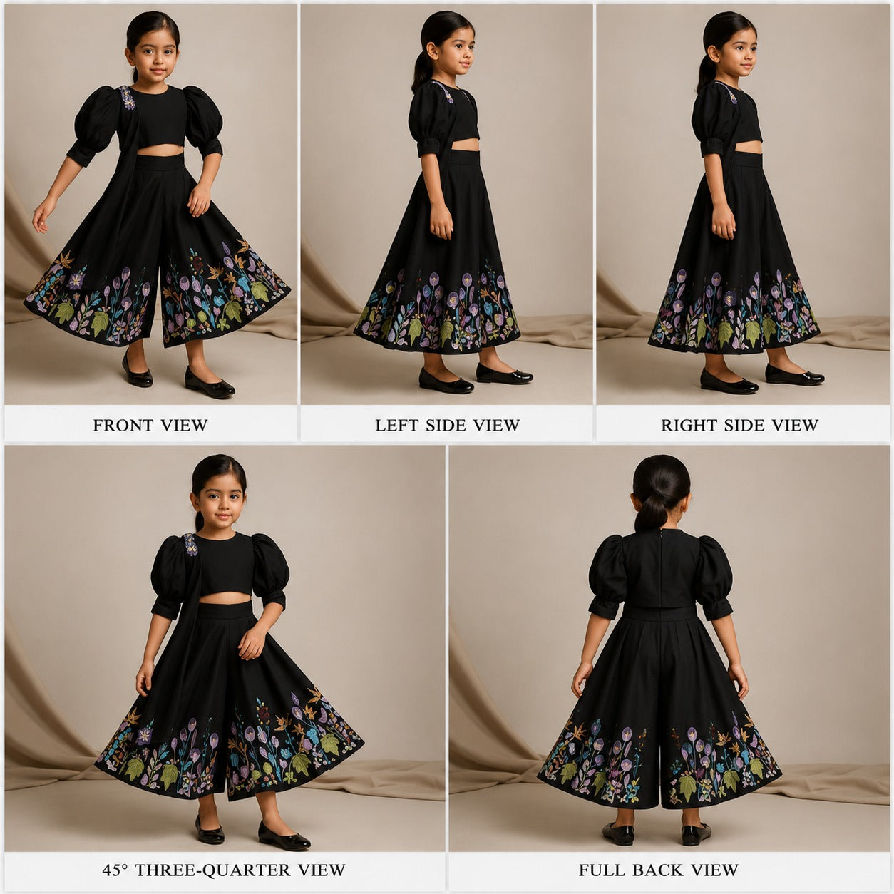 Pre Order: Stylish Round Neck Top With Palazzo And Dupatta