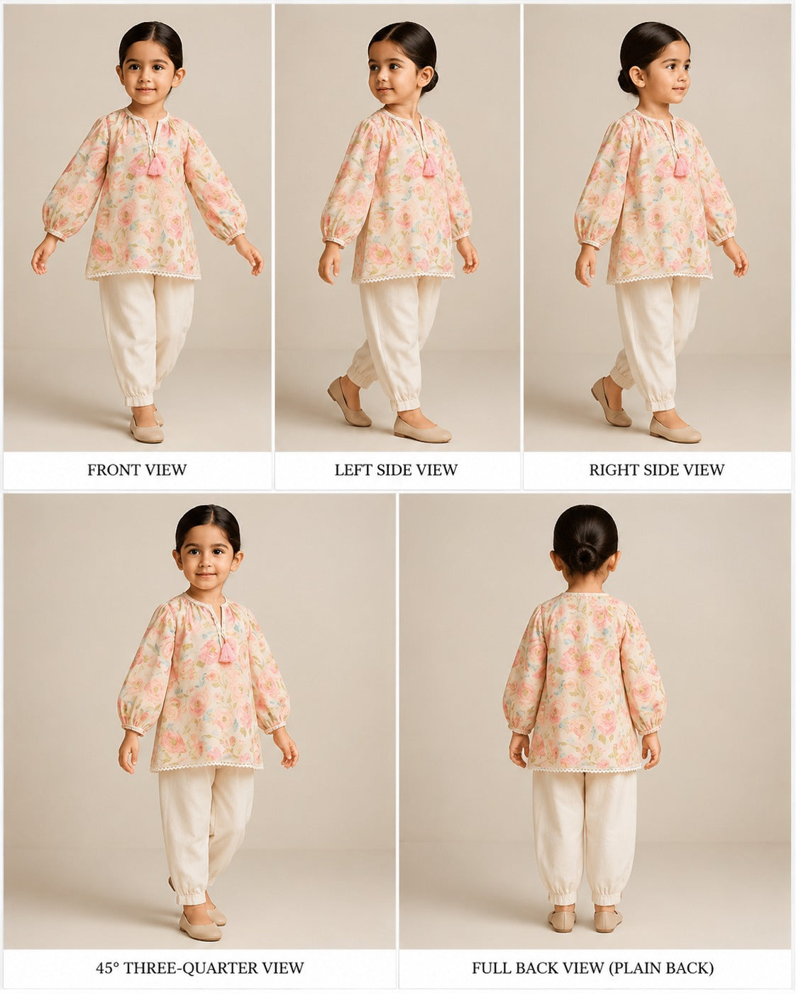 Pre Order: Multicolour Printed Kurti And Balloon Pant