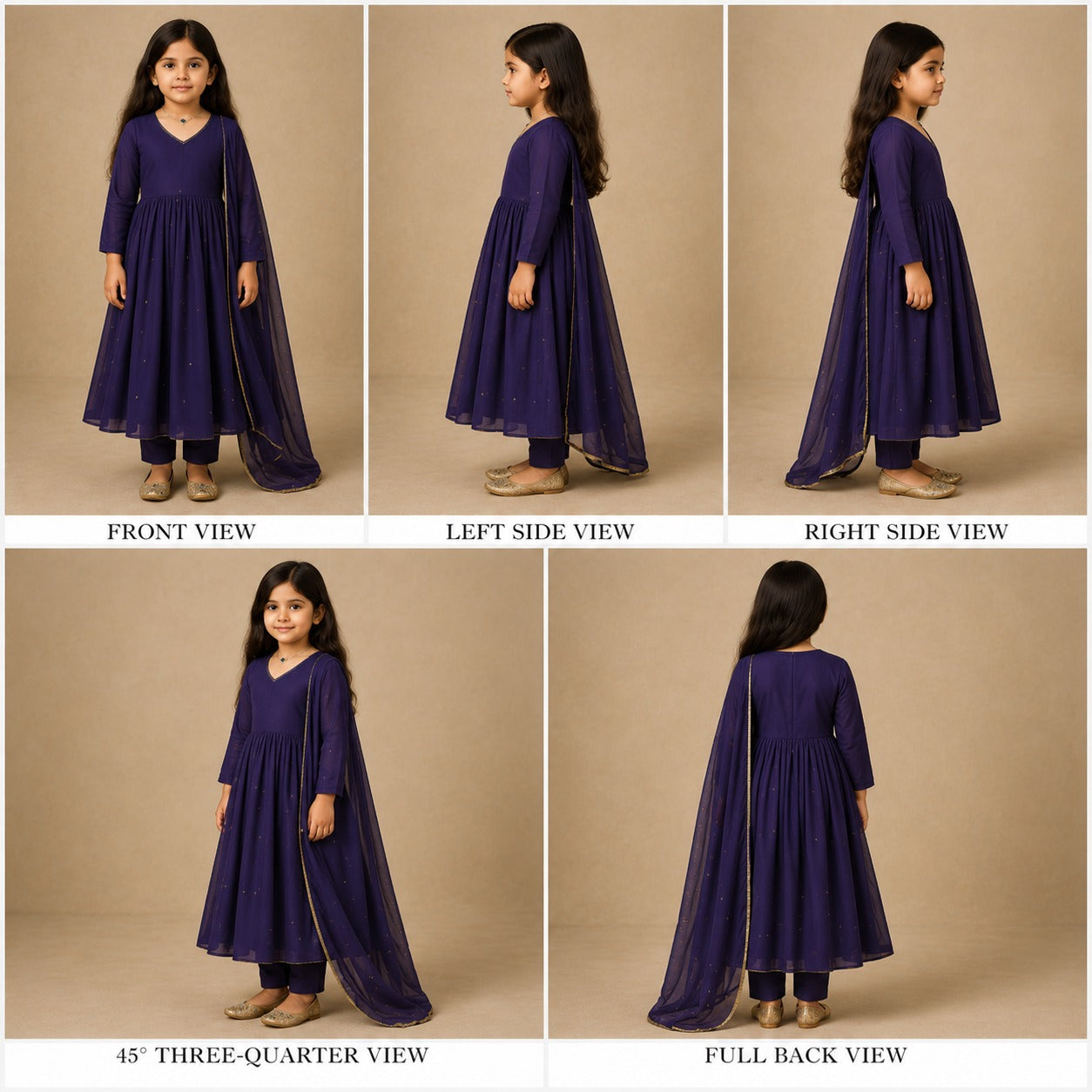Pre Order: Brinjal Purple Anarkali Suit Set