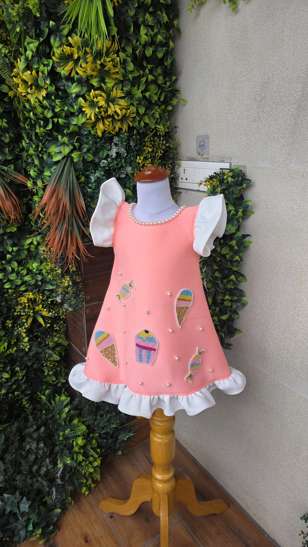 Pre Order: Cute Candy Embroidered Dress