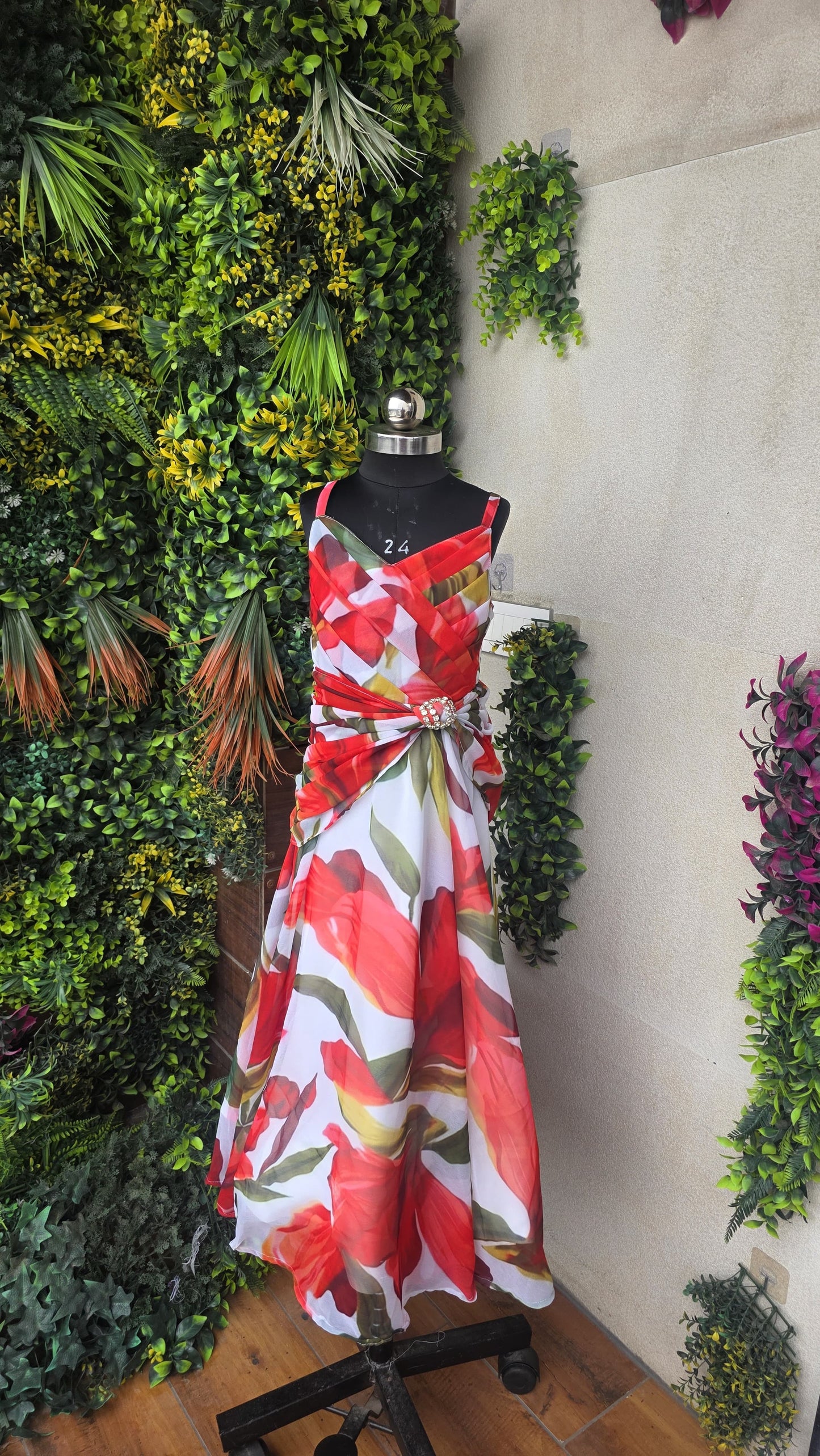Pre Order: Ruby Garden Twirl Gown
