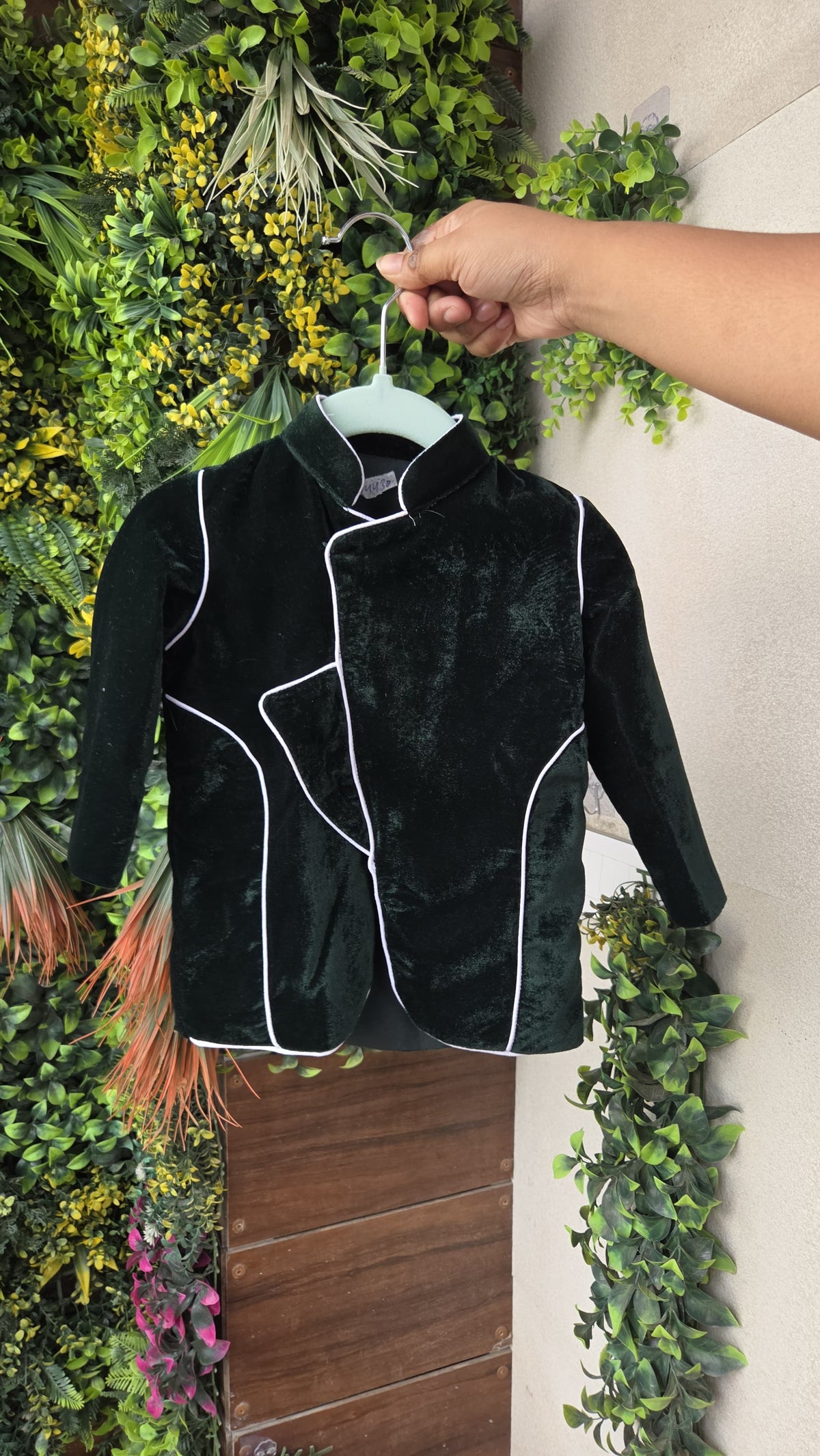 Pre Order: Green Velvet Stylish Blazer