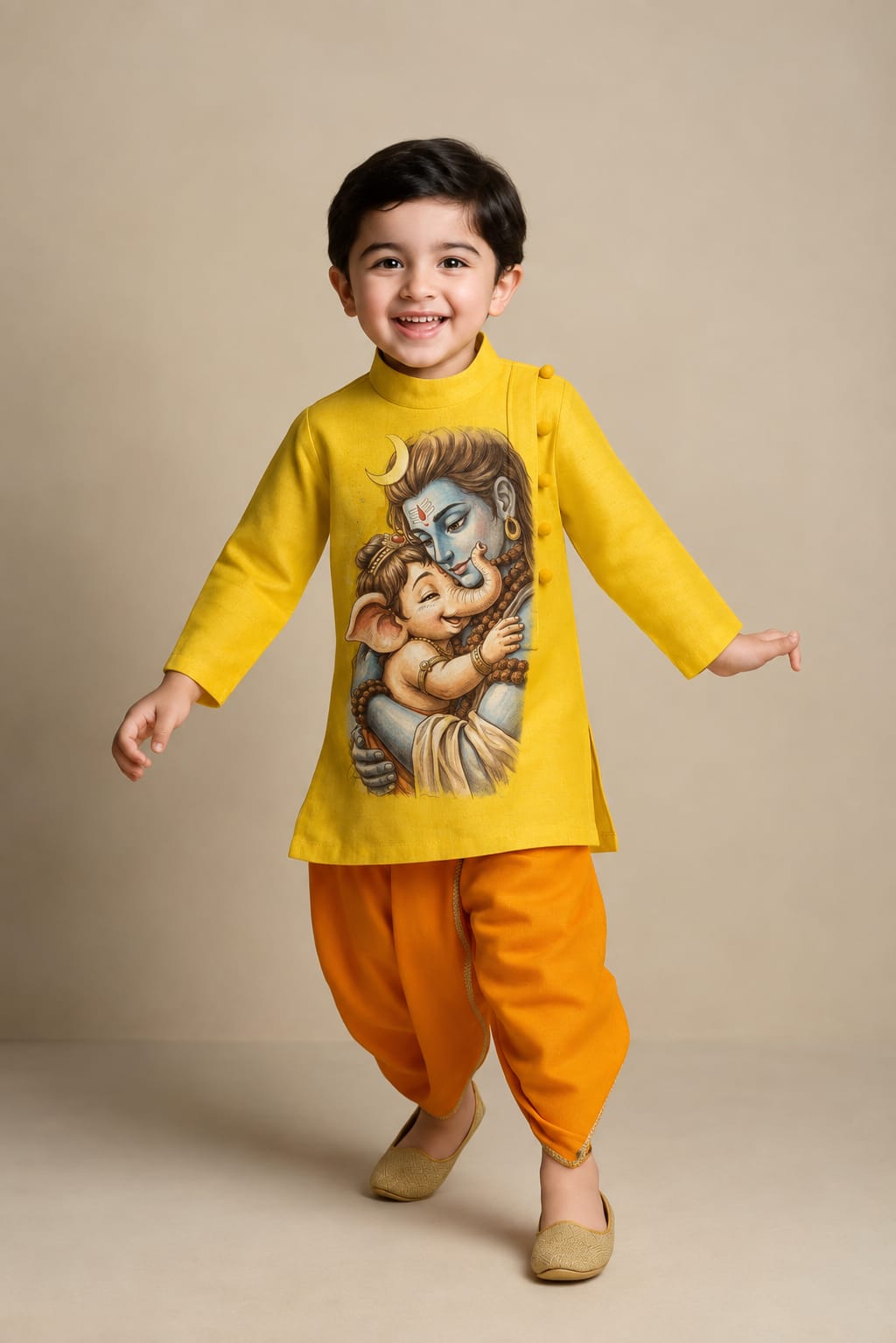 Pre Order: Mahadev’s Laadla Kurta With Dhoti