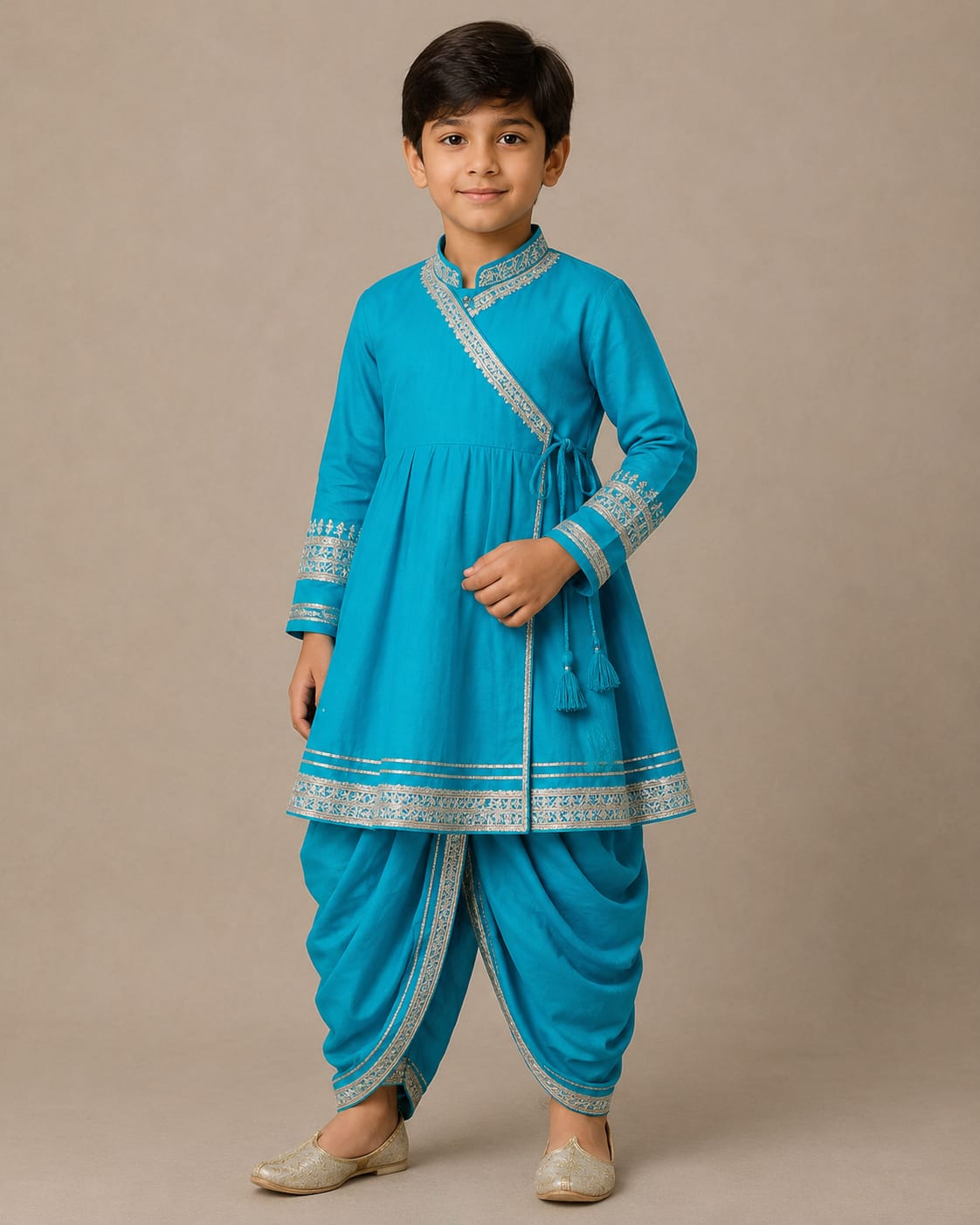 Pre Order: Turquoise Tevar Kurta Set