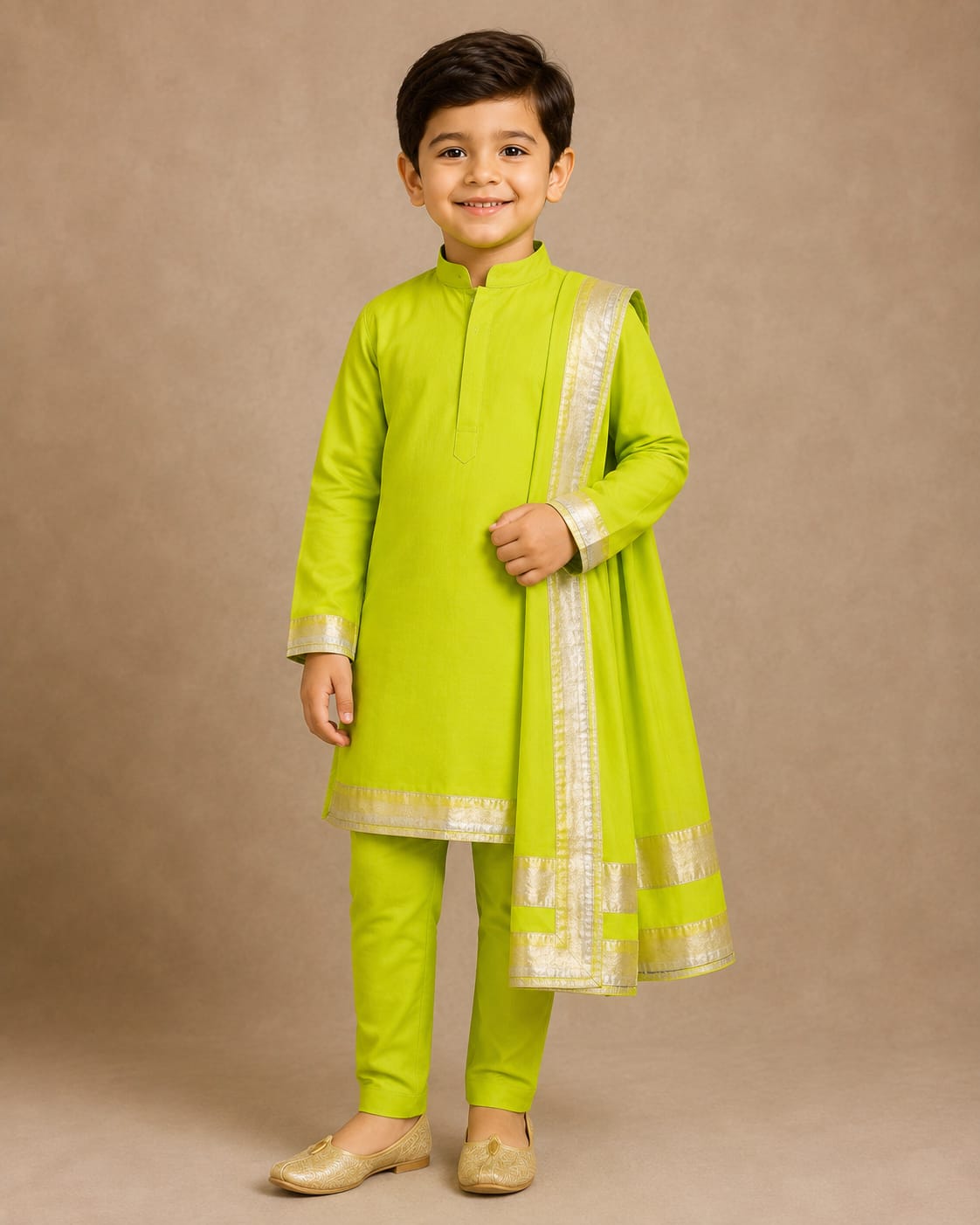 Pre Order: Sunehri Panna Kurta Set
