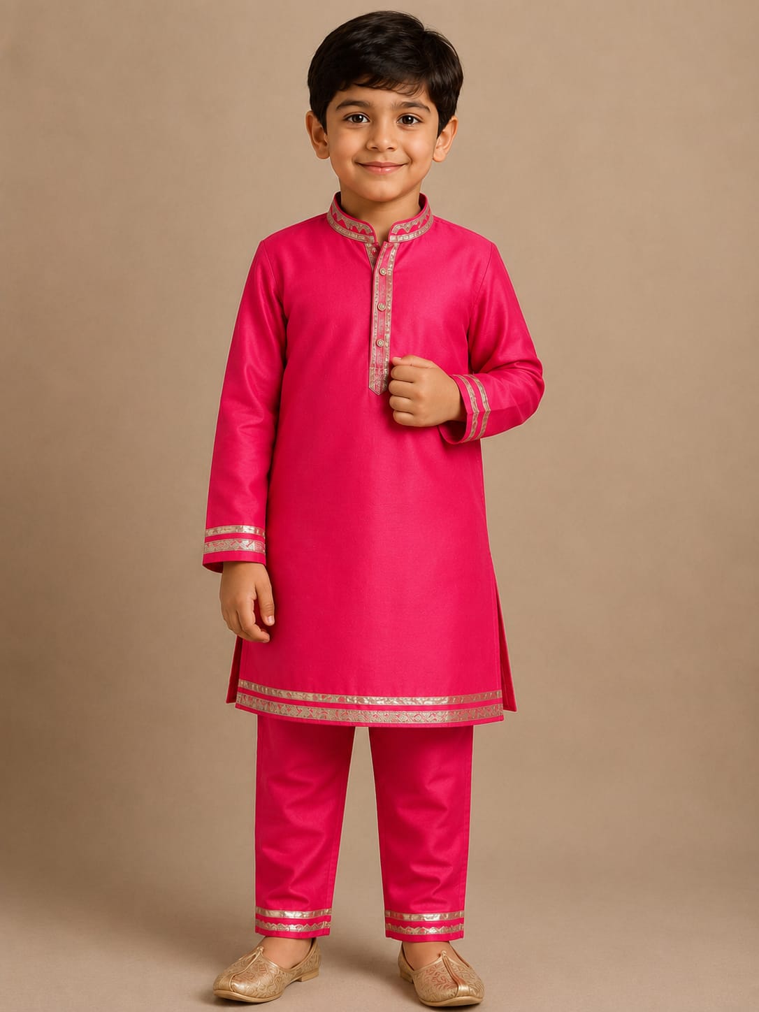 Pre Order: Gulabi Rajkumar Kurta Set