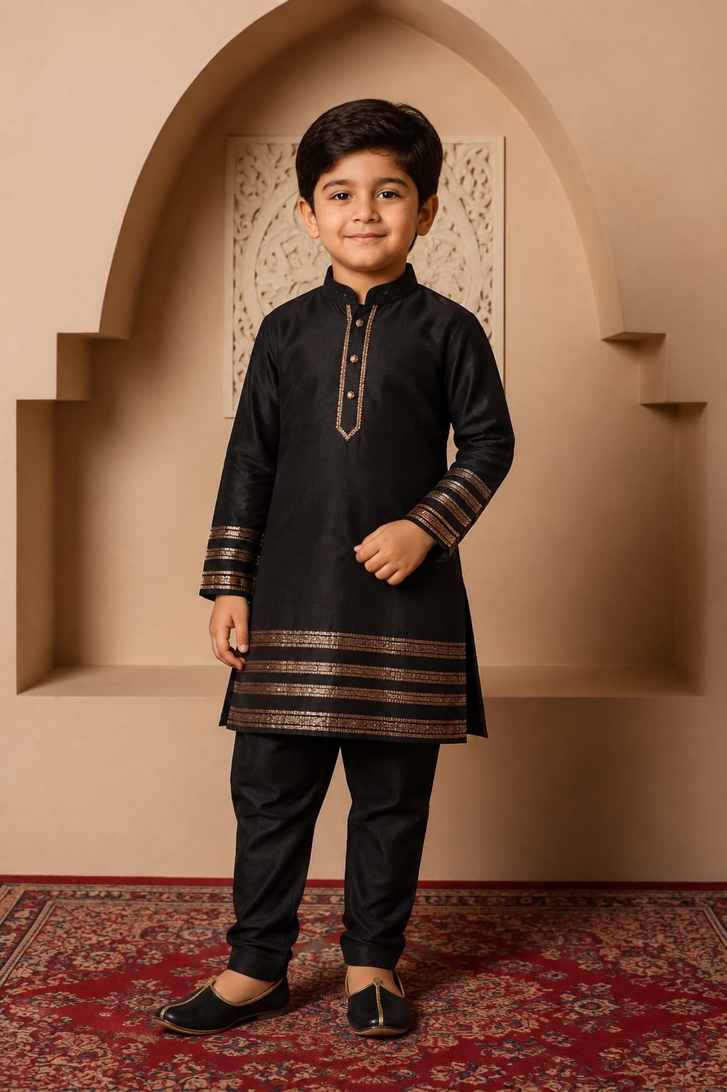 Pre Order: Kohinoor Black Kurta Set
