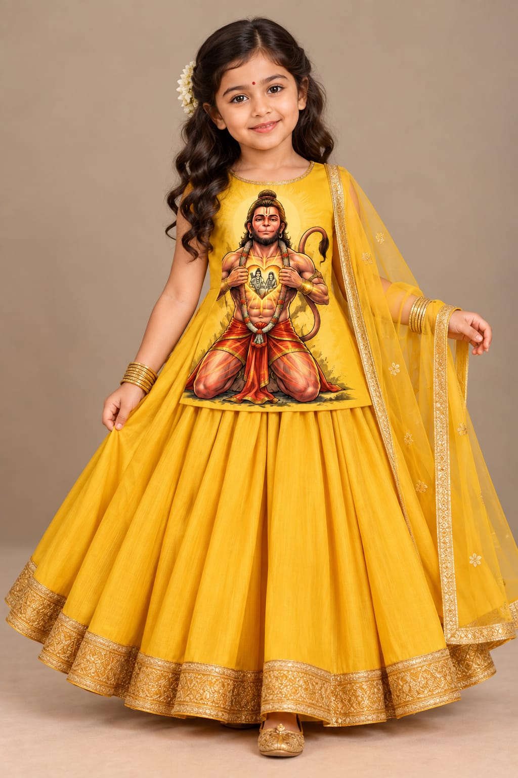 Pre Order: Kesari Bhakti Gown
