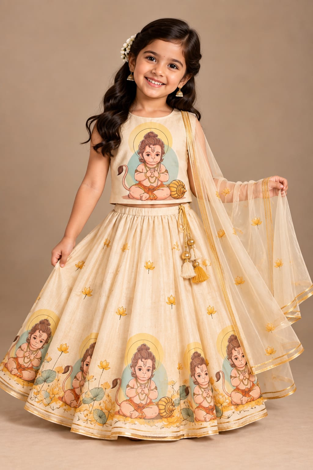 Pre Order: Kesari Lotus Lehenga Set