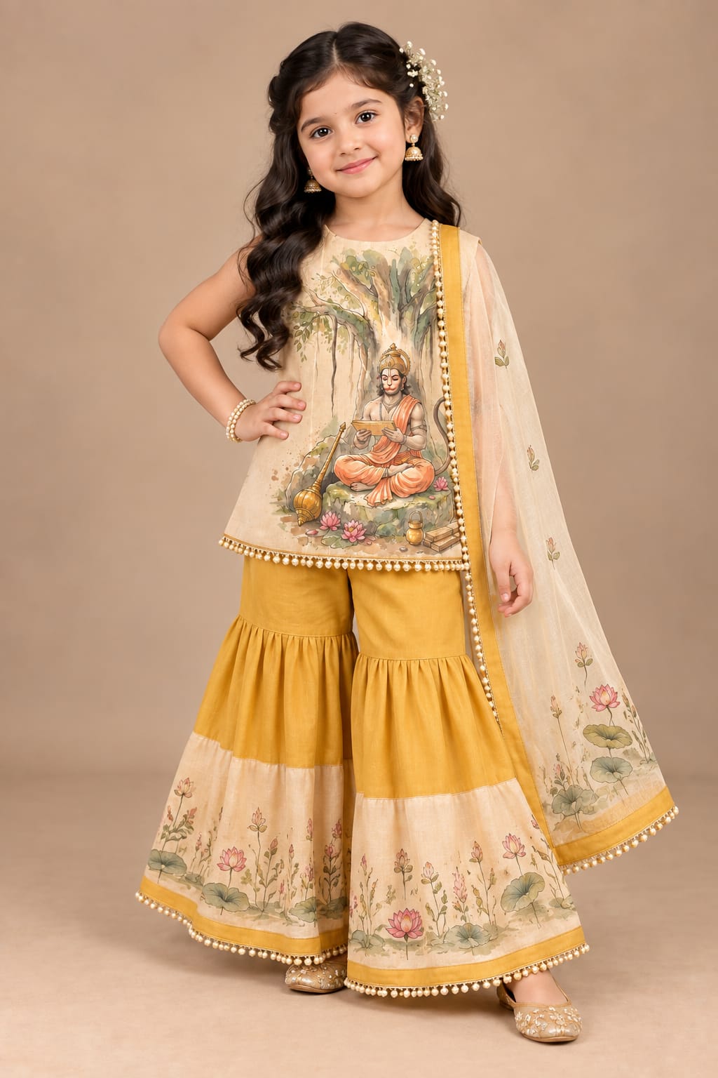 Pre Order: Pavanputra Grace Sharara Set