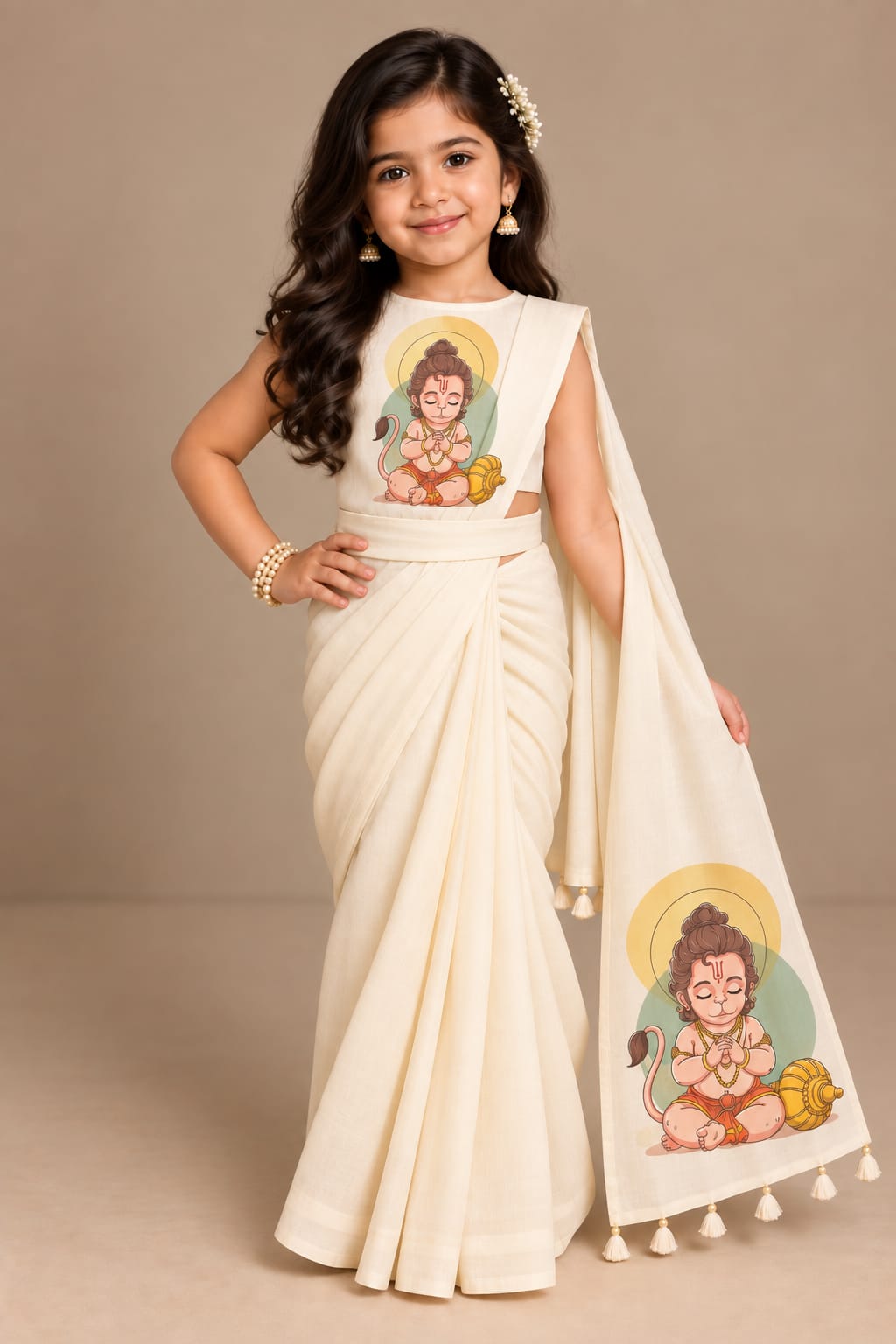 Pre Order : Bal Hanuman Heritage Saree