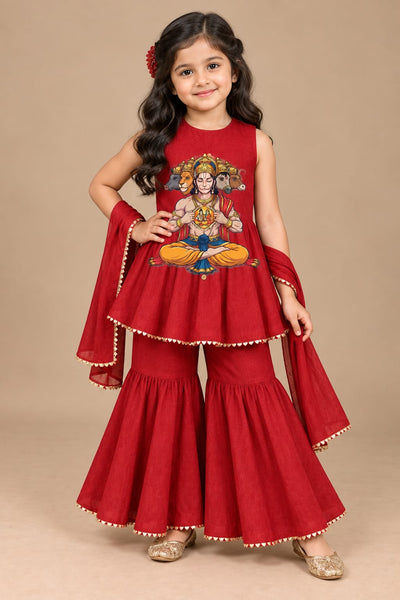 Pre Order: Panchmukhi Shakti Sharara Set
