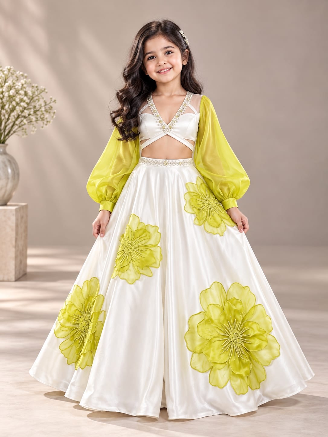 Pre Order: Pearl Petal Princess Lehenga