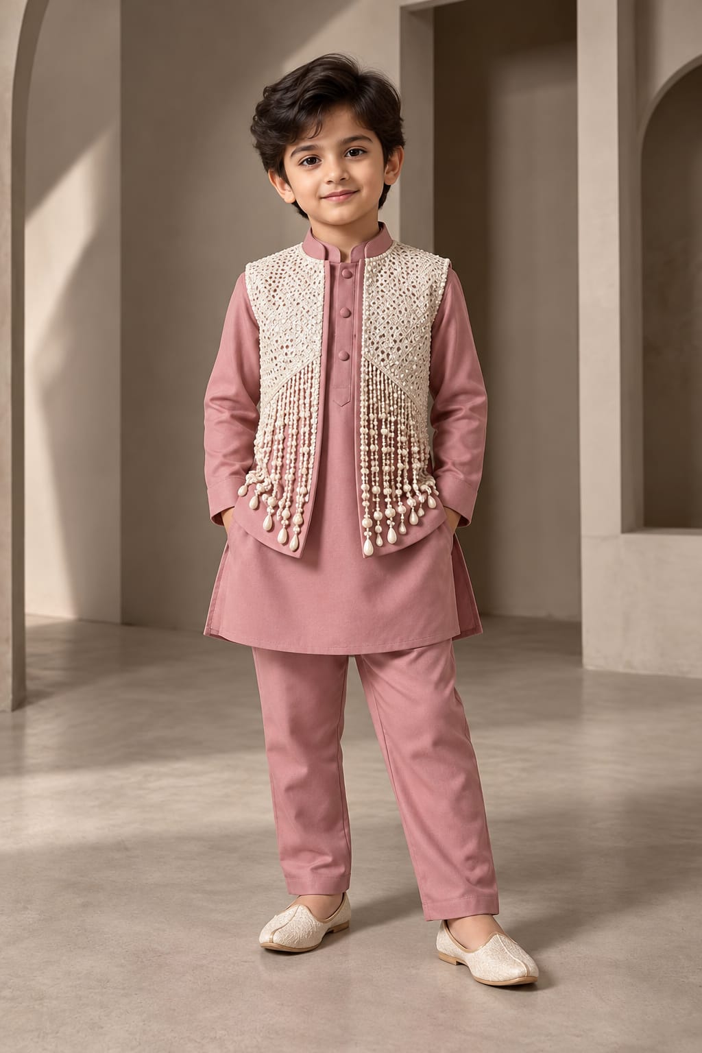 Pre Order:Rosewood Prince Kurta Set