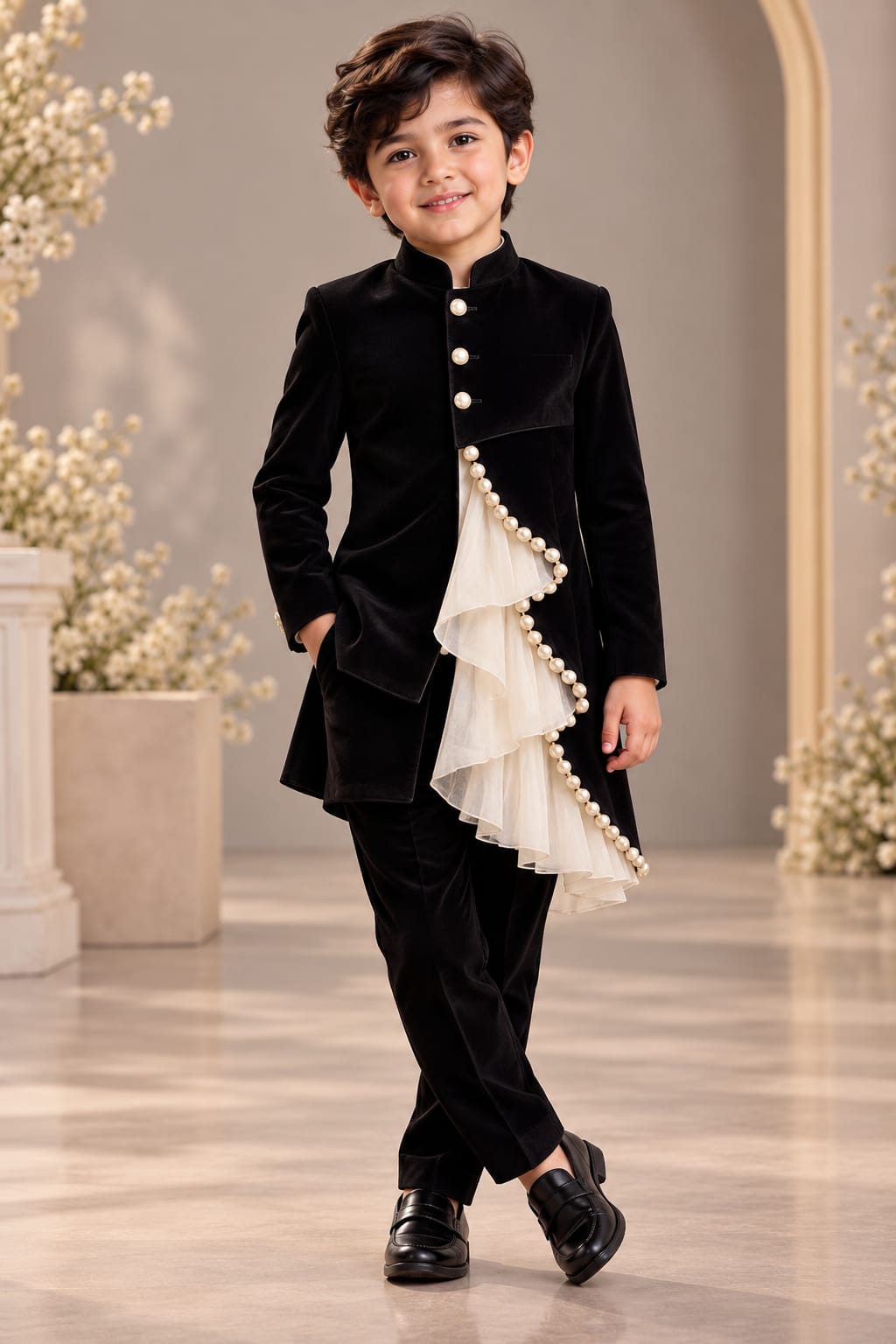 Pre Order: The Black Pearl Prince Sherwani