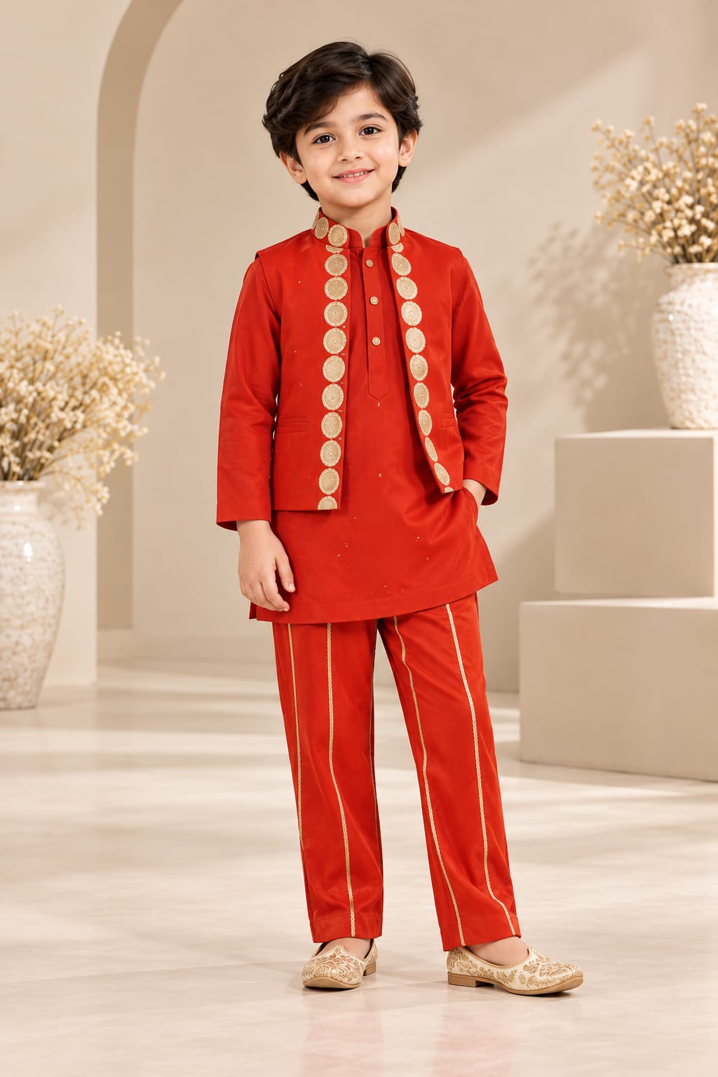Pre Order: Royal Ember Kurta Set