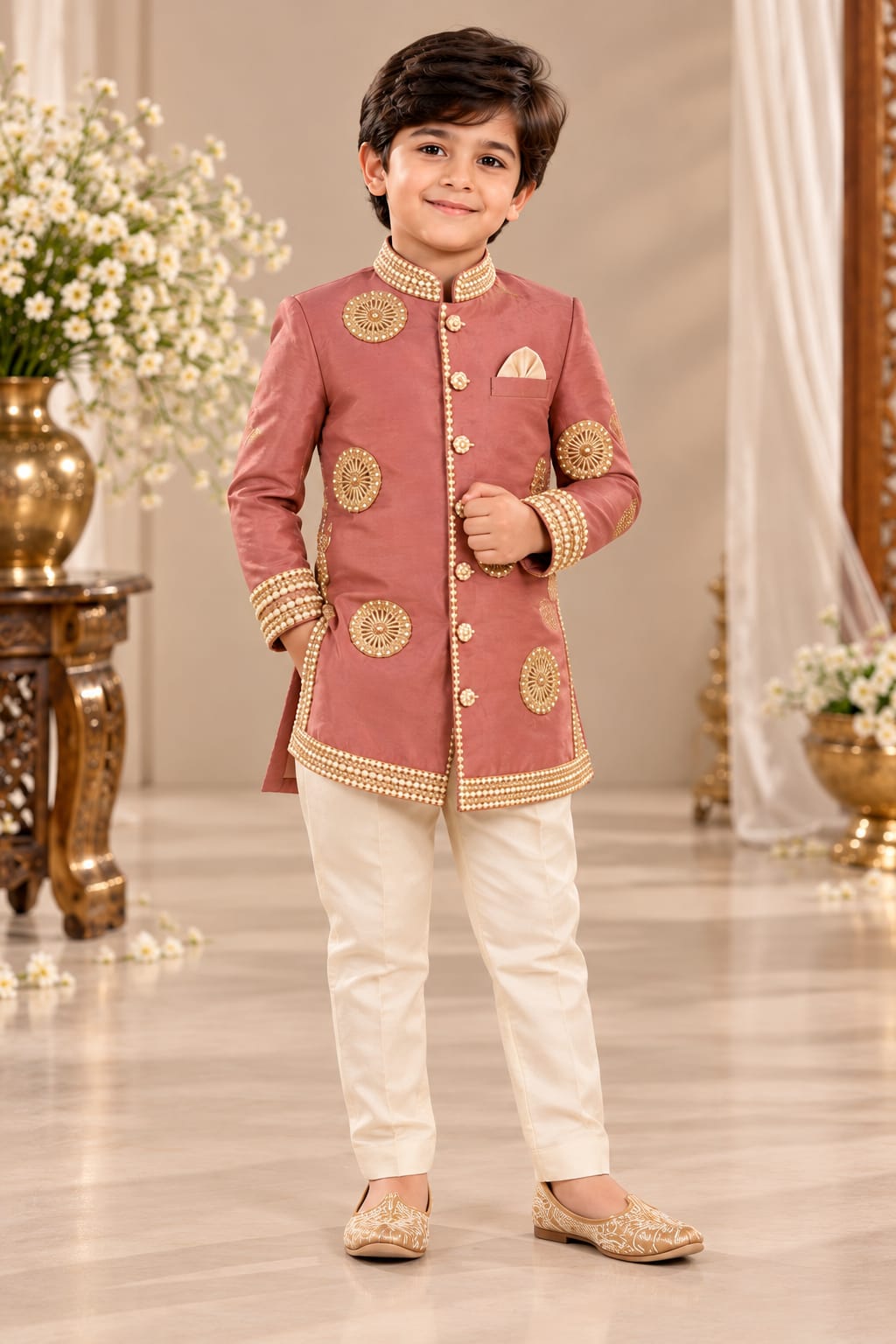 Pre Order: Blush Maharaja Sherwani